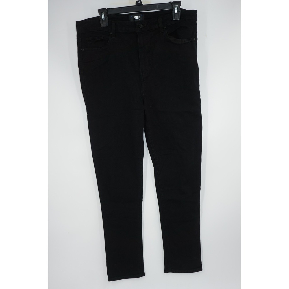 Paige Jeans Womens 33 Black‎ Gemma Skinny Stretch Denim Mid Rise Pants Casual